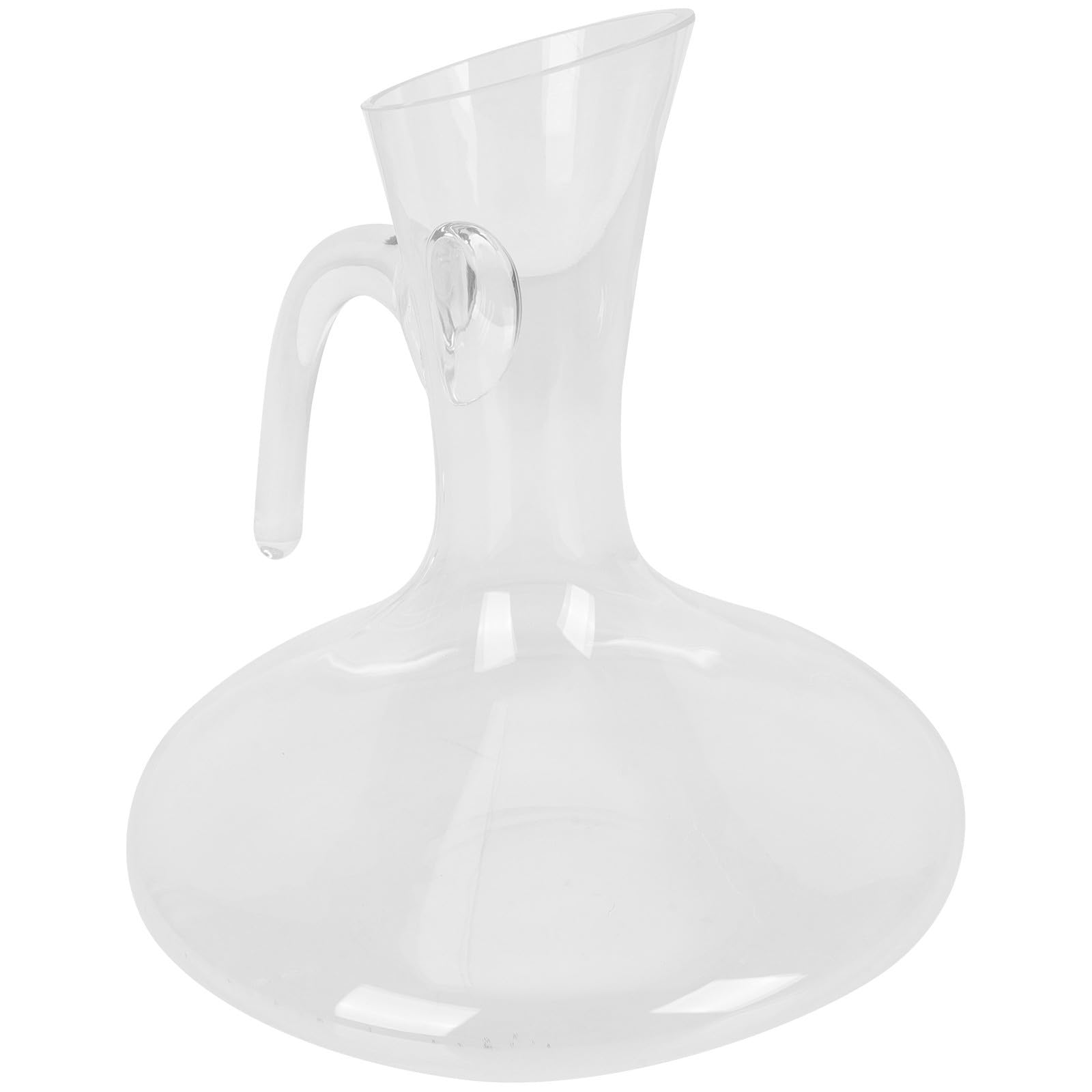 Zerodeko Decantador de Vino de Vidrio Ligero Capacidad de 1800ml y Boca Inclinada para Servir Fácil en Fiestas y Reuniones