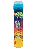 All Mountain Flex : Twin Freestyle Flex sur ce snowboard pour enfants est doux à la taille pour un contrôle sans effort avec juste assez de rigidité sous le pied pour stimuler l'équilibre, la stabilité et le plaisir de freestyle