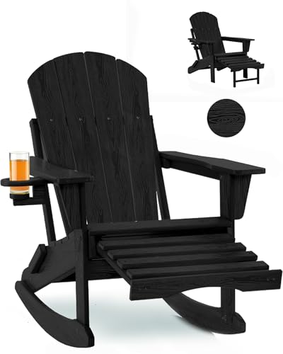 Serique Folding Adirondack Rocking Chair,4-in-1...