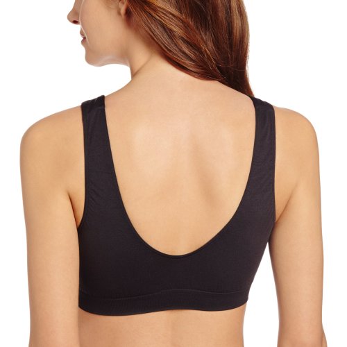 Image of Bali Women's Microfiber Bralette Pack, Comfort Revolution Seamless T-Shirt Bra, Crop Top Bralette, 2-Pack