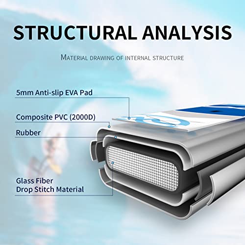 Snsowed Prancha de stand up paddle inflável antiderrapante SUP para todos os níveis de habilidade pr