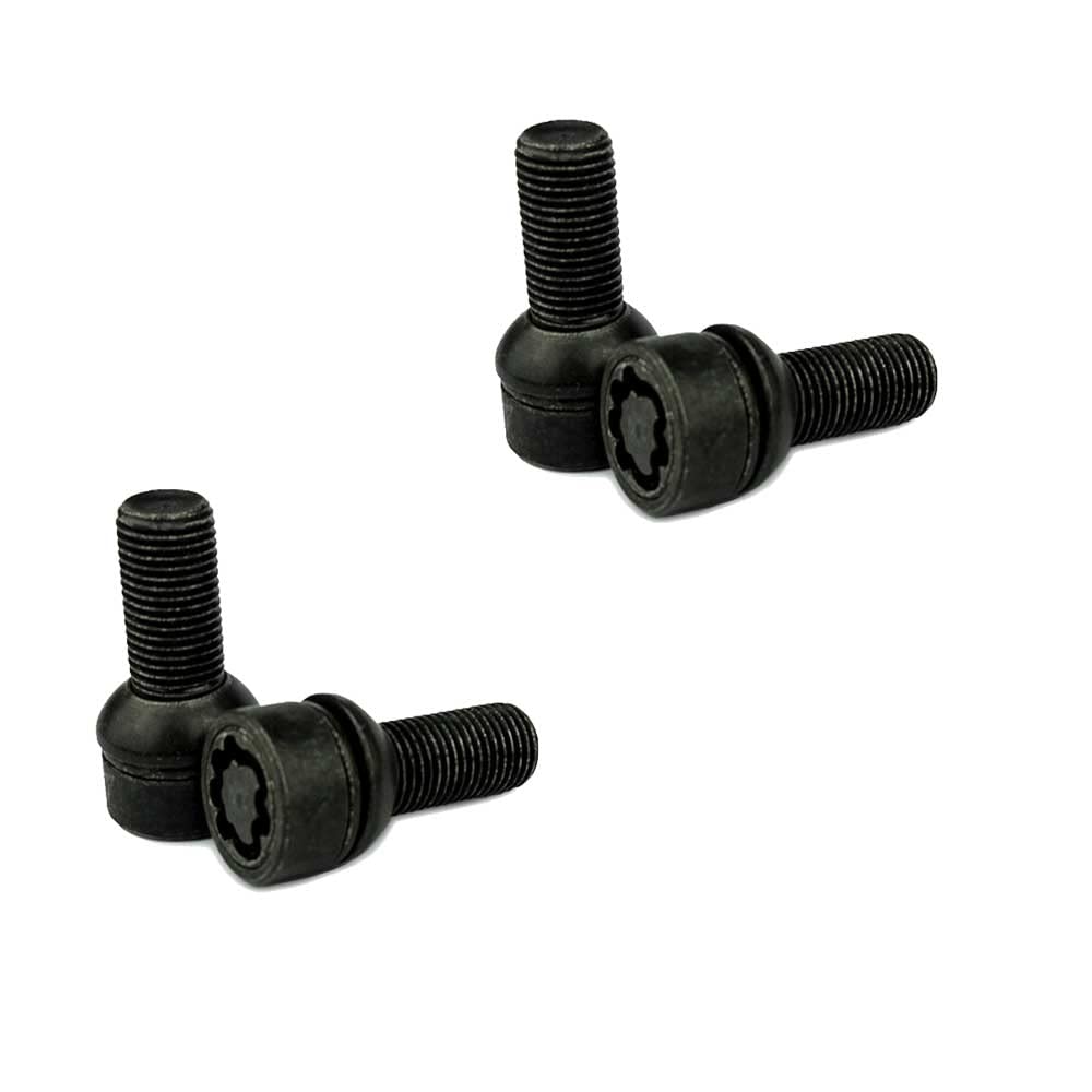 Tornillos antirrobo asiento esférico R13 2-pcs. M14x1,5 28mm FSS-1297B compatible con VW Amarok Beetle Bora Kombi Caddy III Kasten Caddy III Kombi Corr