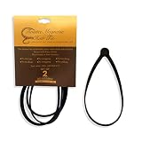 TWISTEE Perfect Fit Silicon Magnetic Hair Tie – 2 Count, Black/Brown – 2MM for Thick Hair & Dreadloc