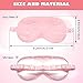Plush Eye Mask 3 Pcs Sleeping Blindfold - Comfortable Soft Furry Eye Cover for Sleepover Gift Birthday Party Favors (Pink, Purple, Sky Blue)