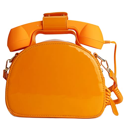 Image of QiMing Retro dial telephone Crossbody Shoulder Bag,Pu Movable microphone Purse for Women