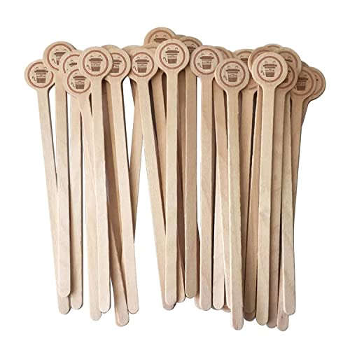 100 Pack Coffee Stirrers Disposable Wooden Coffee Stir Sticks with Round Ends,Disposable Environmentally Friendly Biodegradable Cafe Grade Beverage Stir Sticks for 6 Inch Coffee Milk Cocktail Tea