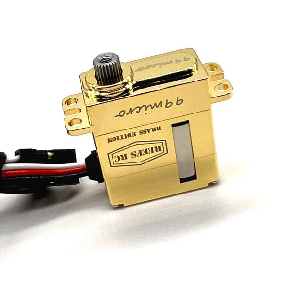 (HELIDIRECT) REEF'S RC 99 Micro Brass Edition, High Torque Digital Coreless Waterproof RC Car Servo - Remote Control Car, RC Car Servo (HELIDIRECT)