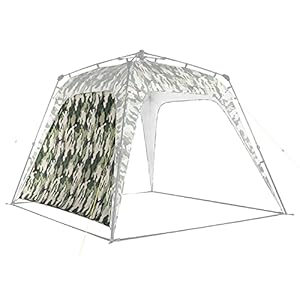 Lumaland Outdoor zijpaneel voor pop-up paviljoen, zijwand voor tuintent, camping en partytent, 225 x 155 x 132,5 cm, geschikt voor Lumaland indoor- en outdoorpaviljoenen [Camouflage-grijs]