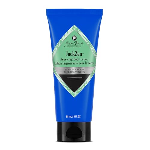 Jack Black Jackzen Renewing Body Lotion for Men 3 oz Earthy Fragrance Mens Lotion for Extremely Dry Skin Mens Travel Size Body Moisturizer for Dry Skin Fast-Absorbing Hydration Gifts for Men