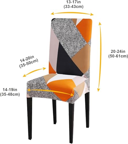 Image of P-PLUS INTERNATIONAL Dining Room Chair Covers Stretch Parsons Chair Slipcover Dining Chair Cover Stretch Dining Chair Cover Kitchen Parsons Chair Slipcovers Removable Seat Protector (Set of 2)