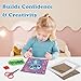 Gearock Diamond Art Kits with Frame, Cute Small Diamond Painting Kits for Adults Beginners, Easy DIY Big Gem Kits for Cartoon Lovers Halloween Christmas Birthday Gifts, 7x7 Inch