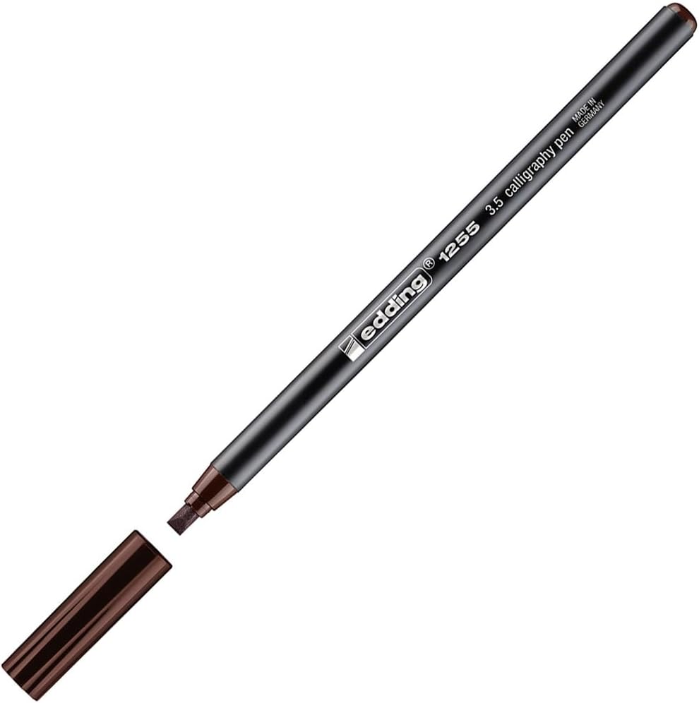 edding 1255 kaligrafi kalemi - koyu kahverengi - 1 kalem - kaligrafi ucu 3,5 mm