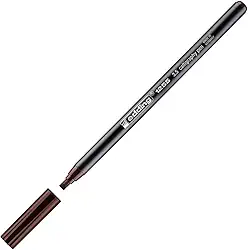 edding Caneta de caligrafia 1255 - marrom escuro - 1 caneta - ponta de caligrafia de 3,5 mm - caneta de fibra para papel, madeira, terracota, tela - letras à mão, cadernos, cartões de agradecimento,