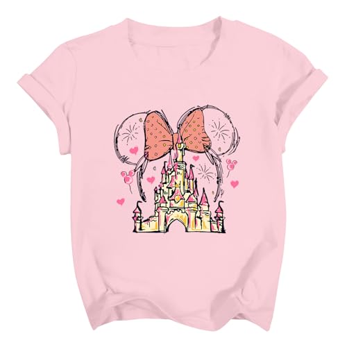 Image of Magical Shirts Women Girls Family Vacation Matching Shirt Magic Kingdom T-Shirt Mommy and Me Trip Short Sleeve Tops