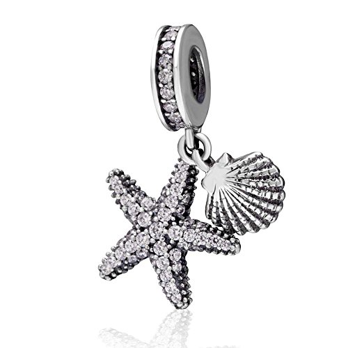 Charm a forma di stella marina, in argento