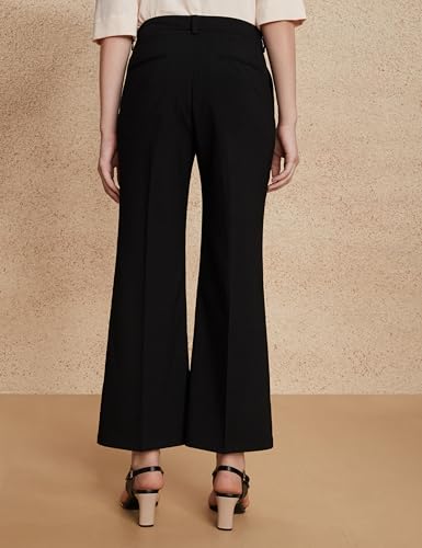 Image of Amazon Brand - Symbol Women's Flared Mid Rise Ankle Length Trouser (Formal Office Wear| Business Casual Pants) (Available in Plus Sizes)
