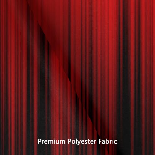 Image of AAtter Red Black Gothic Shower Curtain, Extra Long 72x84 Inch, 12 Hooks