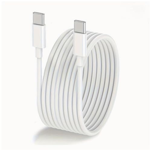 6.6FT USB C to USB C Cable, 60W Power Delivery, 3A Fast Charge, Flexible TPE Material, Compatible with iPhone 16/15, iPad Pro, Pixel, Samsung Galaxy, and More, Reliable for Charging and Data Transfer