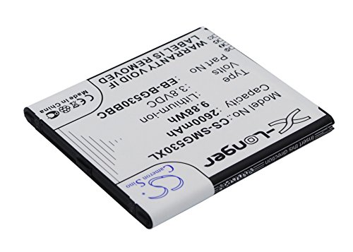 CS-SMG530XL Batterie 2600mAh Compatible avec [Samsung] Emerge J3, Express Prime 2, Galaxy Amp Prime 2, Galaxy Amp LTE, 3 2018, 3 2018 LTE US, Eclipse Express Gran Duos TV, Grand J2 J2 Duos TD-LTE, Pr – vue 5