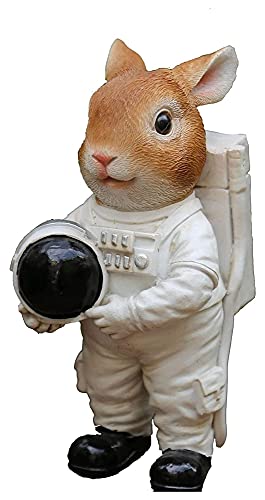 WQQLQX Statue Harz Tierskulptur Eichhörnchen Statue Astronaut Figur Figuren Dekoration Ornamente Handwerk Geschenke 10 * 12 * 21 cm Skulpturen