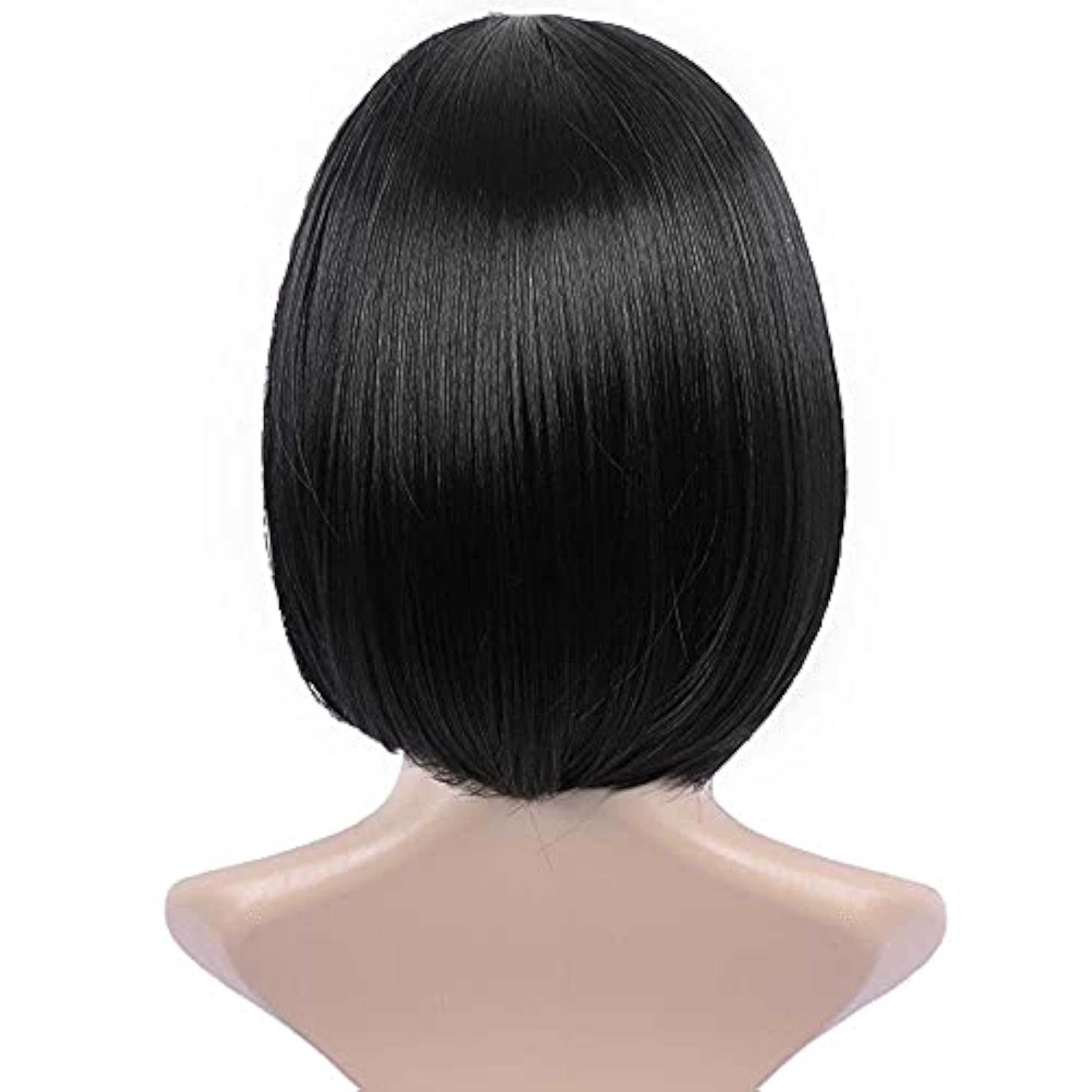 Women's Short Full Head Bob Hair Wig with Bangs
