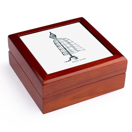 3dRose Vintage Dress Form fashion, Jewelry Box jb-130580-1