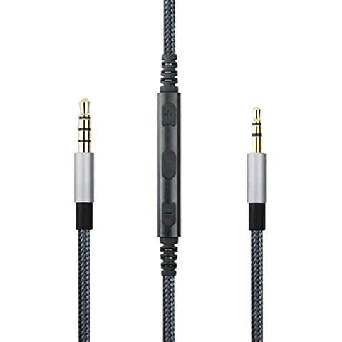 3.5mm to 2.5mm Male Audio Cable for JBL Tune 710BT, 600BTNC, Live 660NC, 460NC, E45BT E55BT E65BTNC Headphone, Remote Volume Control Mic for iPhone Cover
