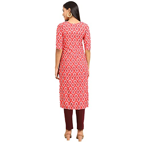 Image of Pinkmint Women's Crepe Digital Print Straight Kurta