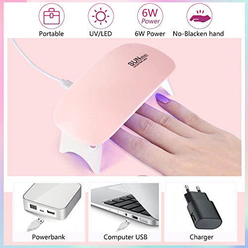 Nail Practice Hand For Acrylic Nails, Flexible Nail Hand Practice Training Kits, Rubber Fake Nail Hand To Practice Fake Nails With Nail Drill, Nail Dryer Lamp, 12 Colors Acrylic Powder Beginners Kit #TOP2