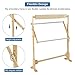 Adjustable Embroidery Stand, Wooden Frame Cross Stitch Floor Stand 360° Rotated Needlework Stand Holder Lap Table Craft Sewing Tool with Scroll Frame