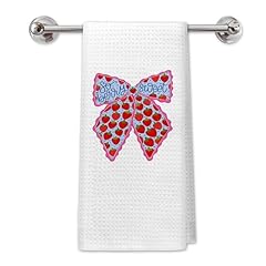 Blue Bow Strawberry Towels