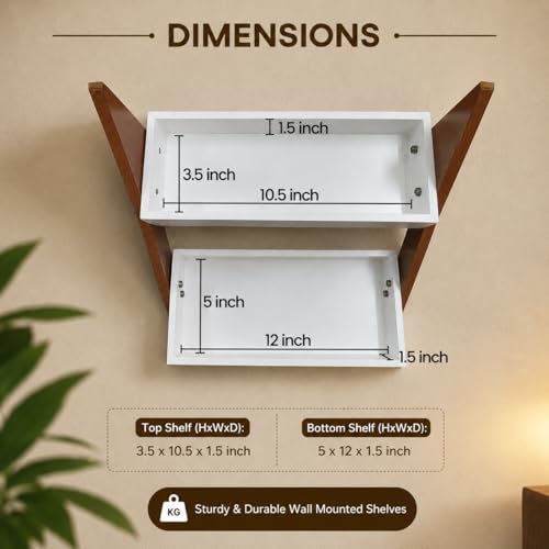 Image of 2 Tier Wooden Kitchen Counter Organizer Rack | Premium Spice Rack & Storage Shelf for Kitchen Countertop | Modern Wooden Storage Stand for Oil Bottles, Jars, Coffee & Bathroom Essentials