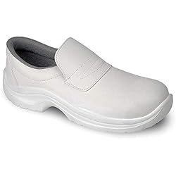 Zapatos De Seguridad Blancos Mujer DIAN 29057 Color Blanco Talla 39, Zapato con Puntera de Seguridad Certificado CE EN ISO 20347 S2 Marca
