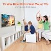 TV Wire Hider Kit for Wall Mount TV - in Wall Cable Management Kit with 2 Pass Throughs, Locking Brackets, and Hole Saw Drill Attachment