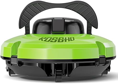 2023 Upgraded Cordless Robot Pool Vacuum for Above Ground Pool, Automatic Robotic Pool Cleaner 2 Motor & Suction Swimming Pool Cleaner for In Ground Pool Up to 1000 Sq.Ft (120 Mins) Green