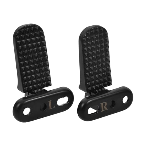 HOMOBABE 孔距上下折りたたみ電動スクーターフットペグ 滑り止めアルミ製バイフットレスト 多機種対応折畳式乗客用足置きペダル