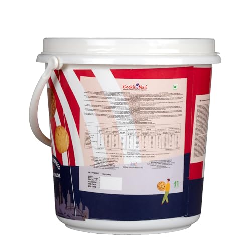 CookieMan Assorted Cookies Tub – 1kg + 200g Extra | Jumbo Family Pack of Premium, Choco Chip, Butter Cashew, Mocha Cookies | Cookie Gift Pack | Biscuits for Friends & Family