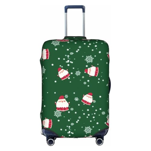 Travel Luggage Cover Christmas Santa Snowflake Green Fashion Washable Baggage Suitcase Protector Fit For Luggage Large