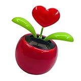solar wackelblume funktion Material: Kunststoff HomeDecTime Tanzende Blumen Solarfigur Wackelfigur Solar Deko Figur Wackelblume Dekoration Spielzeug Geschenk für Erwachsene Kinder - Rotes Herz