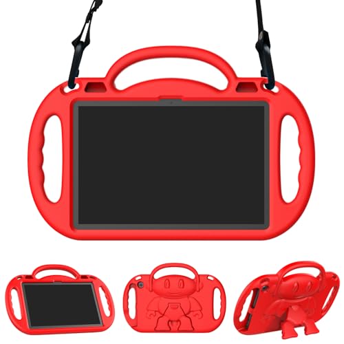 Étui adapté aux enfants pour TCL rouge avec poignée antichoc solide
