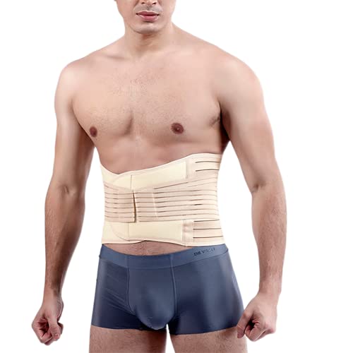 OLIns Hombre Adelgazantes Cinturón Lumbar de Sudor Abdominal Adelgazante para Quemar Grasa Estómago y Espalda Soporte(Color:Nude,Size:XL)