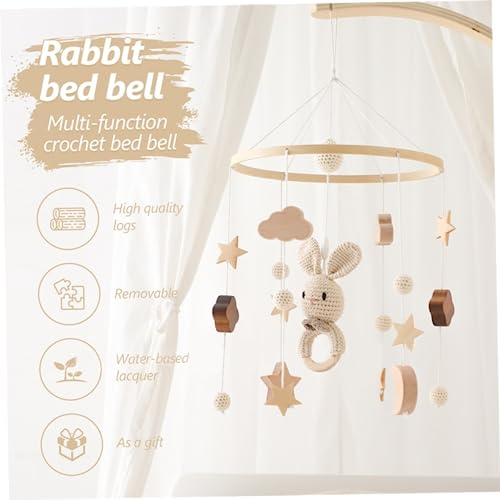 Mobile pour bébé style lapin et nuages 3D, le cadeau de naissance idéal - 4