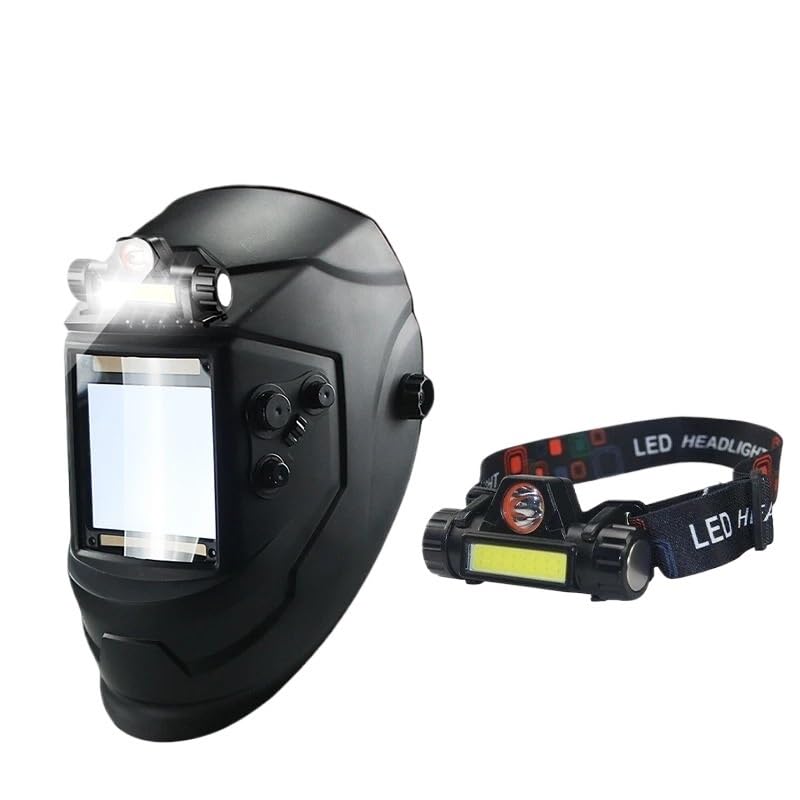 Maschera Saldatura Autoscurante Maschera for saldatura/cappello da saldatore/casco saldatura a colori reali con oscuramento automatico solare e sensore ad arco DIN5-DIN13