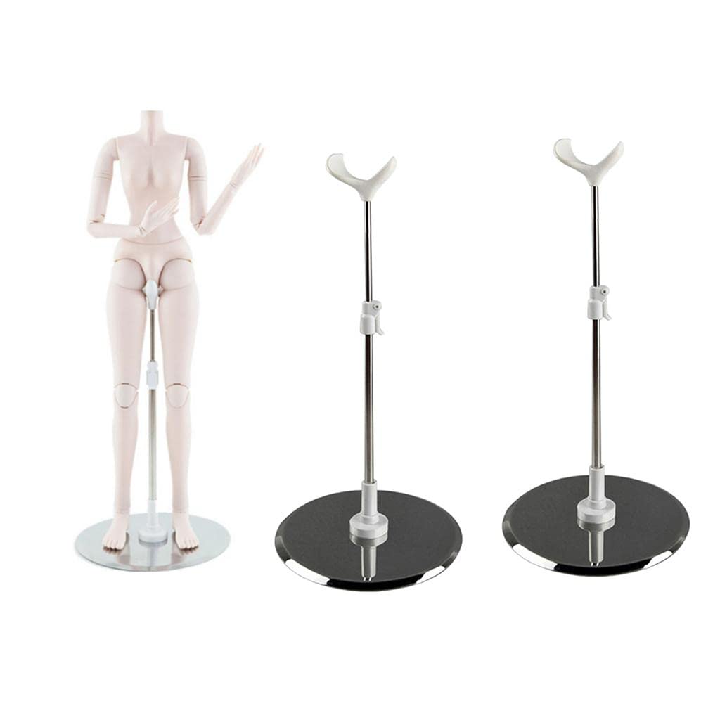 2PCS 1/3 1/4 BJD Doll Display Stand Soporte de material acero Inoxidable