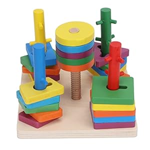 Bijpassend Speelgoed voor Peuters, Duurzaam Houten Sorteren, Stapelen Speelgoed, Kleurherkenning, Vroeg Educatief, Bijpassend Speelgoed voor Peuters, Cadeau voor Kinderen