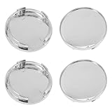 PVOTAWP 4PCS Wheel Center Caps by Size 2.36 x 2.2 x 0.57In Car Wheel Center Hub Cover for Chevy and Most Cars Hubcap, Vehicle Rim Hub Modification Decoration Protector Snap-in Caps Accessories(Silver)