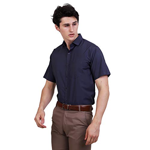 Image of Appel Touch Men's Cotton Blend Formal Shirt Half Sleeves