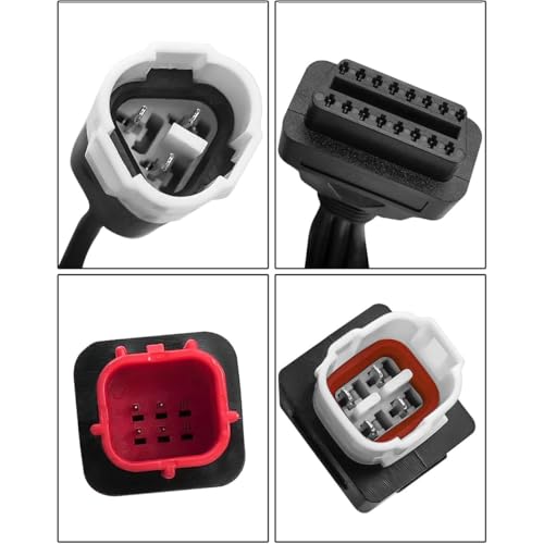 3pin 4 pin 6pin Motor obd2 Cable 3pin 4pin 6pin to 16pin Euro5 OBD Motorbike 3 in 1 OBDii Diagnostic Adapter Scanner Connector Cable for Yamaha Motorcycle Kline for Honda CRF K-T-M X- MAX T Racer