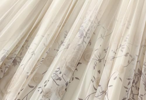 Womens A-Line Pleated Skirts Elastic High Waisted Casual Skirt Floral Printed Fairy Skirts Loose Fit Midi Long Skirts3