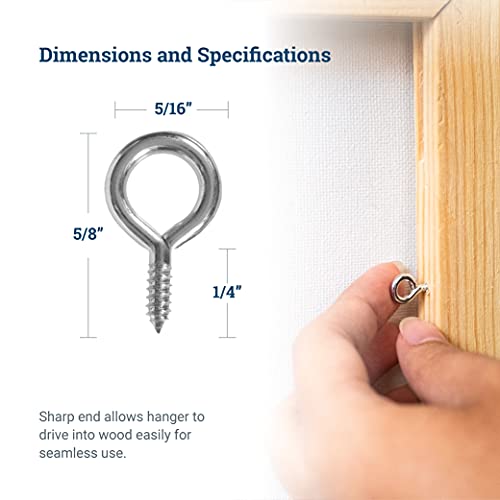Small Screw Eye - 200 Pack - 214.5 Short Shank Screweyes 5/8 Inch Long #TOP1